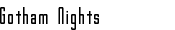 download Gotham Nights font