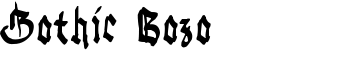 Gothic Bozo font