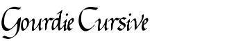 Gourdie Cursive font