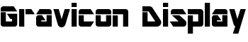 Gravicon Display font