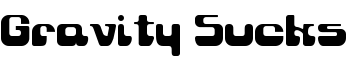 download Gravity Sucks font