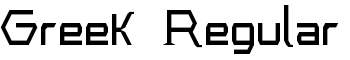 Greek Regular font