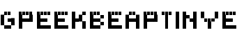 GreekBearTinyE font