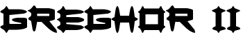 Greghor II font