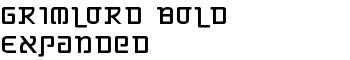 Grimlord Bold Expanded font