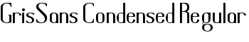 GrisSans Condensed Regular font