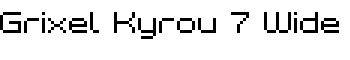 download Grixel Kyrou 7 Wide font