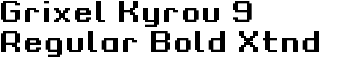 Grixel Kyrou 9 Regular Bold Xtnd font