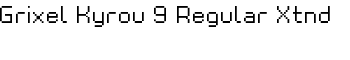 Grixel Kyrou 9 Regular Xtnd font