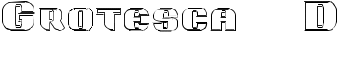 Grotesca 3-D font