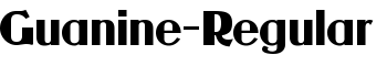 Guanine-Regular font