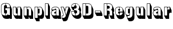 Gunplay3D-Regular font