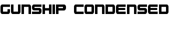 Gunship Condensed font