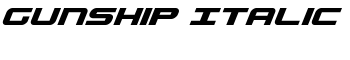 Gunship Italic font