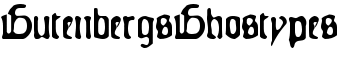 GutenbergsGhostypes font