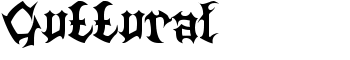 Guttural font