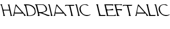 download Hadriatic Leftalic font