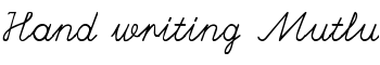 download Hand writing Mutlu font