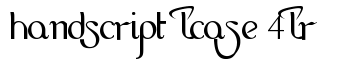 HandScript LCase 4LR font