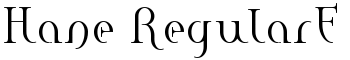 Hane RegularE font