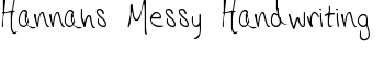 download Hannahs Messy Handwriting font