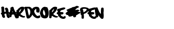 hardcore_pen font