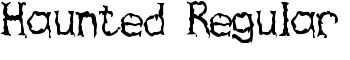 Haunted Regular font