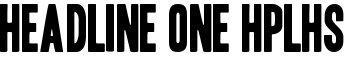 download Headline One HPLHS font