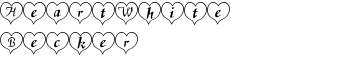 HeartWhite Becker font