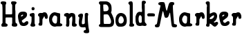 Heirany Bold-Marker font