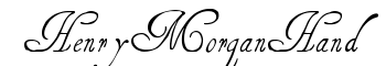 HenryMorganHand font