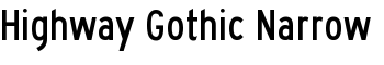 Highway Gothic Narrow font