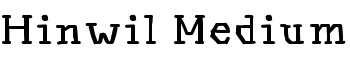 Hinwil Medium font