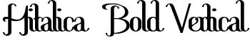 download Hitalica  Bold Vertical font