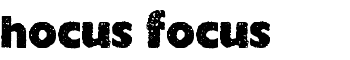 hocus focus font