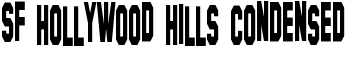 SF Hollywood Hills Condensed font