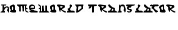 Homeworld Translator font