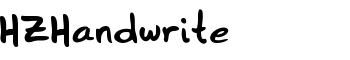 HZHandwrite font