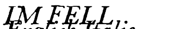 download IM FELL English Italic font