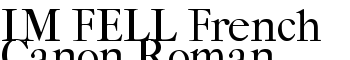 download IM FELL French Canon Roman font