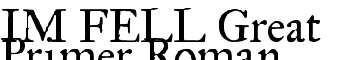 download IM FELL Great Primer Roman font