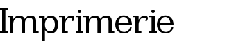 Imprimerie font