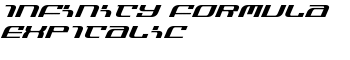 Infinity Formula ExpItalic font