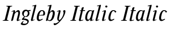 Ingleby Italic Italic font