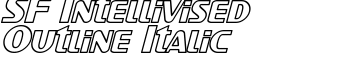SF Intellivised Outline Italic font