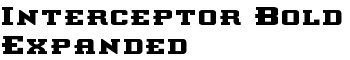 Interceptor Bold Expanded font