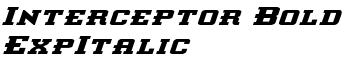 Interceptor Bold ExpItalic font