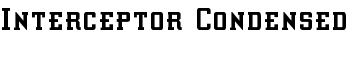 Interceptor Condensed font