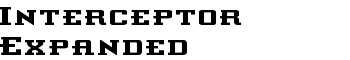 Interceptor Expanded font