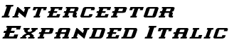 Interceptor Expanded Italic font
